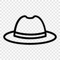 cowboy hat, beanie, baseball cap, fedora icon svg