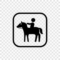 Cowboy, Rodeo, Pferderennen, Reiten symbol