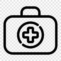 CPR, AED, first aid kit, first aid training icon svg