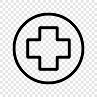 CPR, AED, EMS, first aid kit icon svg