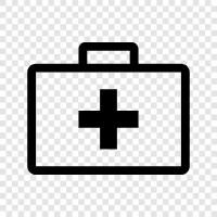CPR, AED, first aid kits, first aid instructions icon svg