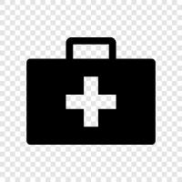 CPR, AED, first aid kit, medical emergency icon svg