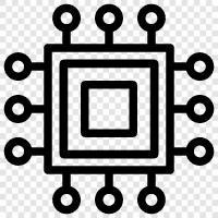 cpu, zentrale Verarbeitungseinheit, Mikroprozessor, LaptopProzessor symbol