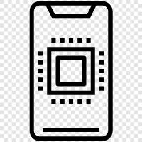 cpu, mobile, cpu telefone, mobile cpu symbol