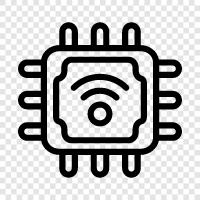 CPU, central processing unit, processors, clock speed Значок svg