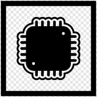 cpu, central processing unit, computer, microprocessor icon svg