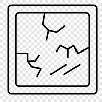 cracked, shattered, mangled, torn icon svg