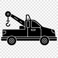 crane, trucks, heavy equipment, construction icon svg