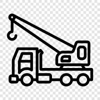 crane, truck, heavy truck, construction icon svg
