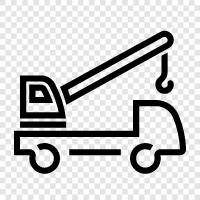 crane, truck, heavy equipment, construction icon svg