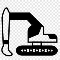 Crawler, Ripper, Bulldozer, Mining icon svg