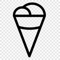 Creme, Eis, Italienisch, Dessert symbol