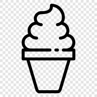 Cream, Scoop, Sundae, Ice Cream Truck icon svg