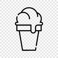 Cream, Ice Cream Shop, Dairy, Frozen Treats icon svg