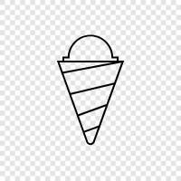 Cream, Sundae, Ice Cream Cone, Ice Cream Truck icon svg