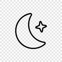 crescent moon, lunar eclipse, satellite, planet icon svg