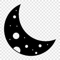 crescent moon, moon, lunar, phases icon svg