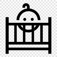 crib, bassinet, toddler bed, bed for a baby icon svg