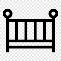 crib, toddler bed, bed, kids bed icon svg