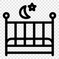 crib bed, toddler bed, childrens bed, baby crib icon svg