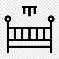 crib, bassinet, toddler bed, bedding icon svg