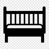 crib mattress, crib bumper, crib sheet, crib bumper pad icon svg