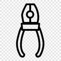 crimping pliers, wire cutters, lineman s pliers, bent icon svg