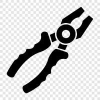 crimping tool, wire stripper, cutters, plier icon svg