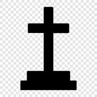 cross memorial, memorial cross, tombstone cross, christian cross icon svg