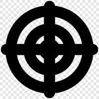 crosshairlines, crosshairs, target, aiming icon svg