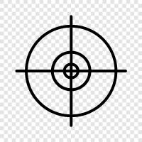 crosshairs, sniper, crosshair tüfekleri, crosshair dürbünleri ikon svg