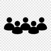 crowd, people, collection, congregation icon svg