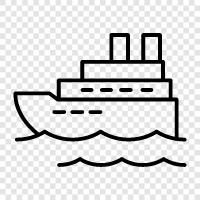 Kreuzfahrtschiff, Kreuzfahrten, Urlaub, Segeln symbol