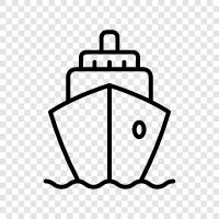 cruiser, boat, water, vacation icon svg