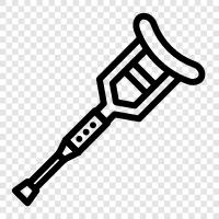 Crutch, Walker, Limb, Aide icon svg