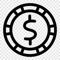 cryptocurrency, digital, virtual, fiat icon svg