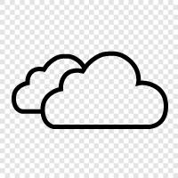 cumulus, cirrus, cumulonimbus, cumulus congest ikon svg