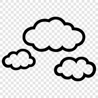 cumulus, cirrus, cumulonimbus, meteorology icon svg