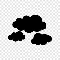 cumulus, cumulonimbus, donnerheads, wolken symbol