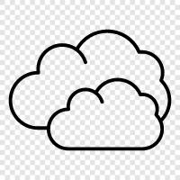 cumulus, cirrus, cumulus congestus, cirrus spiss icon svg