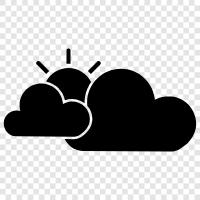 cumulus, cirrus, thunderheads, rain icon svg