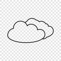 cumulus, cirrus, cumulonimbus, clouds icon svg