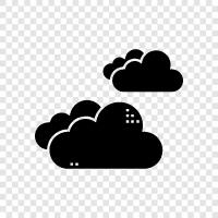 cumulus, cirrus, stratus, cumulonimbus ikon svg