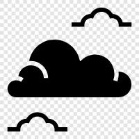 cumulus, cirrus, stratus, cumulonimbus ikon svg