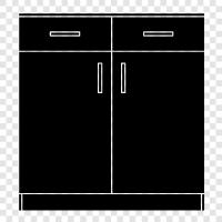 cupboards, kitchen, kitchen cabinets, kitchenette icon svg