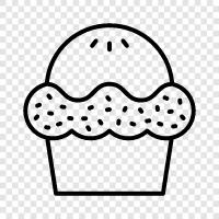 Cupcake, Kuchen, Backwaren, Backen symbol