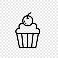 cupcakes, cake, baking, baking soda icon svg