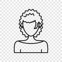 Curly Girl Hairstyles, Curly Girl Hair, Curly Girl, Curly Hair Girl icon svg