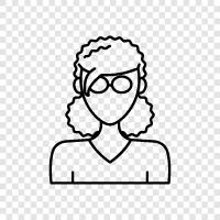 Curly Girls, Curly Haired Women, Curly Girls Hair, Curly Hair Woman icon svg