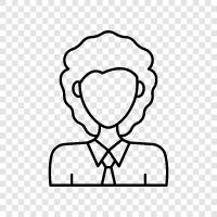 curly hair, woman with curly hair, curly girl, curly women icon svg